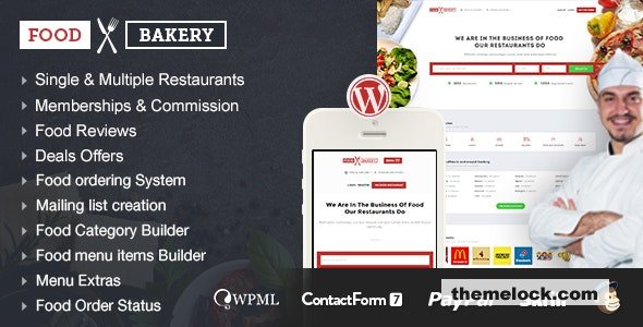 FoodBakery v3.5 - Food Delivery Restaurant Directory WordPress Theme