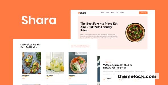Shara – Food & Drink Landing Page Template