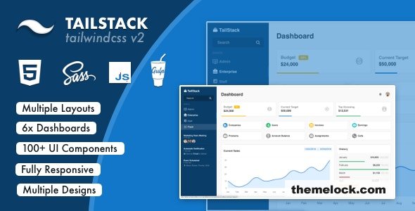 TailStack v2.0.2 - Tailwind CSS Admin Dashboards