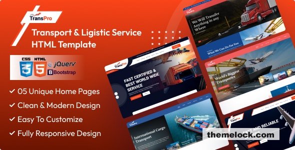 TransPro - Transport, Logistic, Warehouse & Courier Service Html Template