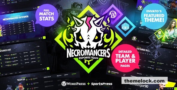 Necromancers v1.2.1 - eSports & Gaming Team WordPress Theme
