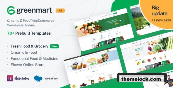 GreenMart v4.1 - Organic & Food WooCommerce WordPress Theme