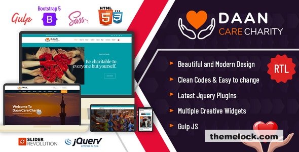 Daan v1.4 - Charity and Donations Mulitpurpose HTML5 Template