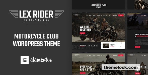 LexRider v1.6.3 - Motorcycle Club WordPress Theme
