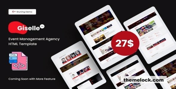 Giselle - One Page Creative Multipurpose Template With Single Blog Page