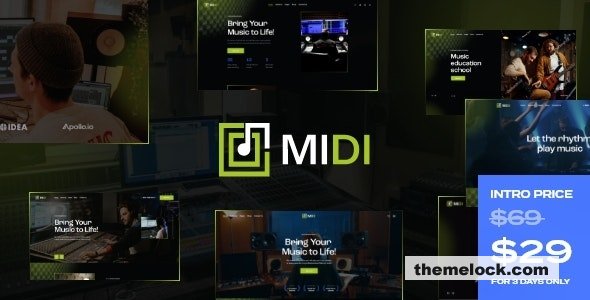 Midi v1.0 - Sound & Music Production WordPress Theme