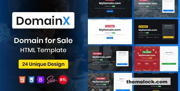 DomainX - Domain for Sale HTML Template - 5 April 2023