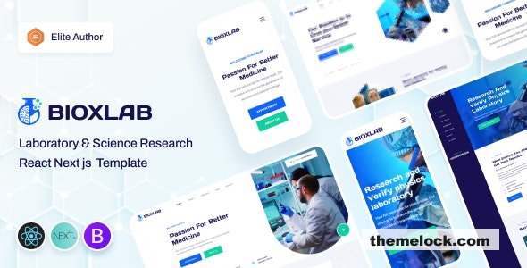 Bioxlab – Laboratory & Science Research React Next js Template