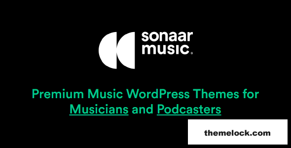 Sonaar Music v4.25 – Premium Music WordPress Themes for Musicians and Podcasters