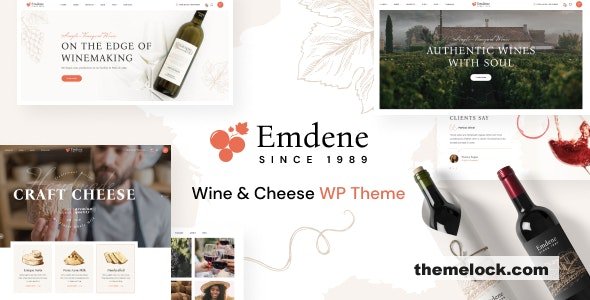 Emdene v1.0.3 - Wine & Cheese WordPress Theme