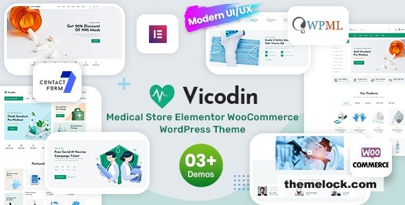 Vicodin v1.1 - Medical Store WordPress Theme
