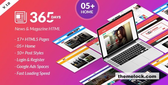 365 Days - News HTML Template