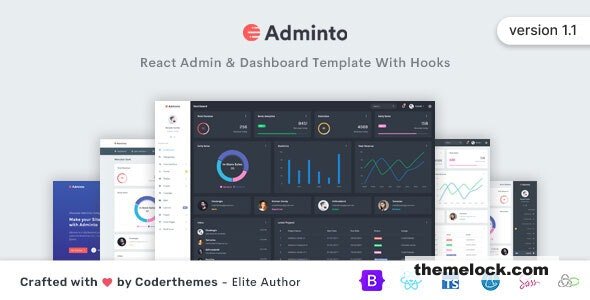 Adminto v1.1 - React Admin & Dashboard Template