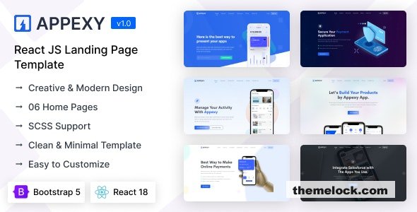 Appexy - React Landing Page Template