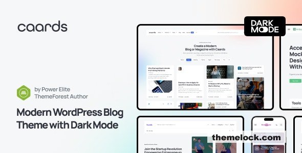 Caards v1.0 - Modern Blog & Magazine WordPress Theme with Dark Mode