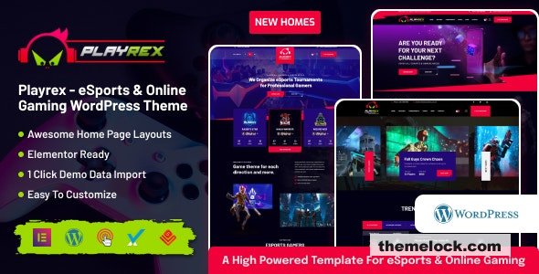 Playrex v1.2 - eSports & Gaming Clan News WordPress Theme