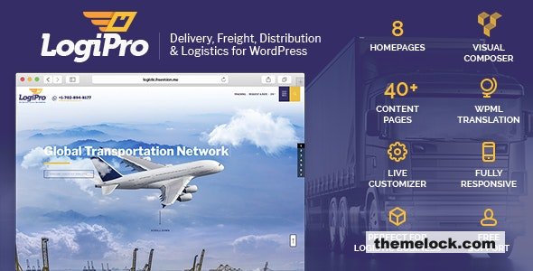 LogiPro v4.2 - Delivery, Freight, Distribution & Logistics for WordPress