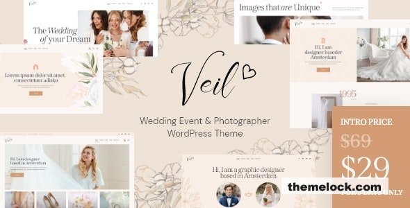 Veil v1.0.0 - Wedding Event & Photographer WordPress Theme