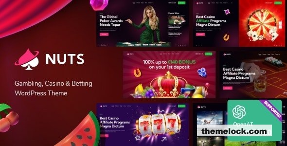 Nuts v1.0.0 - Gambling, Casino & Betting WordPress Theme