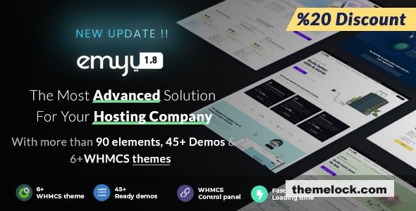 EMYUI v1.8.1 - Multipurpose Web Hosting with WHMCS Template