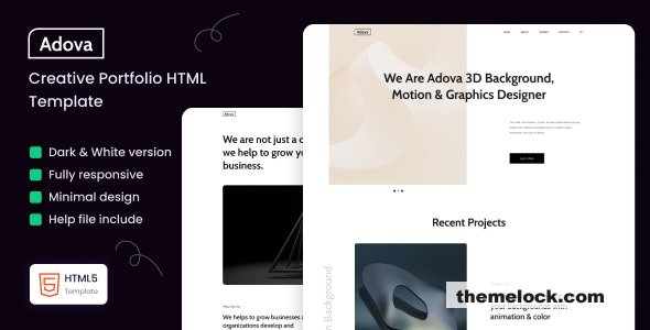 Adova - Creative Portfolio Template