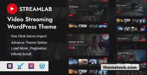 Streamlab v2.0.9 - Video Streaming WordPress Theme