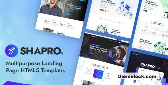 Shapro - Multipurpose Landing Page HTML5 Responsive Template