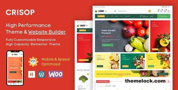 Crisop v1.1.0 - Elementor Grocery Store & Food WooCommerce Theme