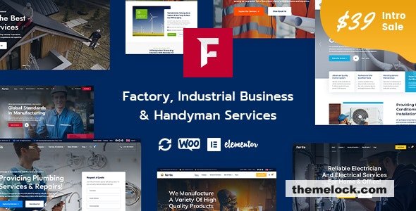Fortis v1.0.0 - Factory Industrial Business & Handyman Services WordPress Theme