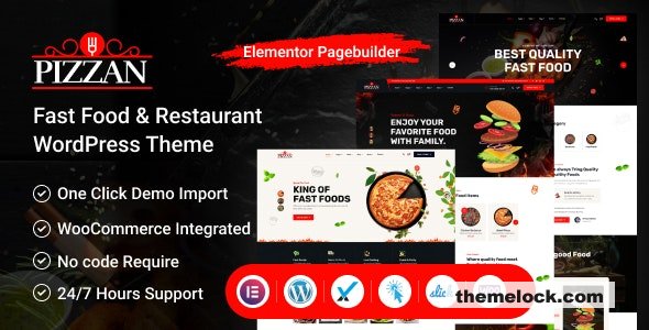Pizzan v1.0.0 - Fast Food and Restaurant WordPress Theme