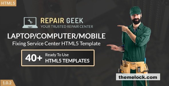 Repair Geek - Laptop And Computer Fixing Service Center HTML5 Template