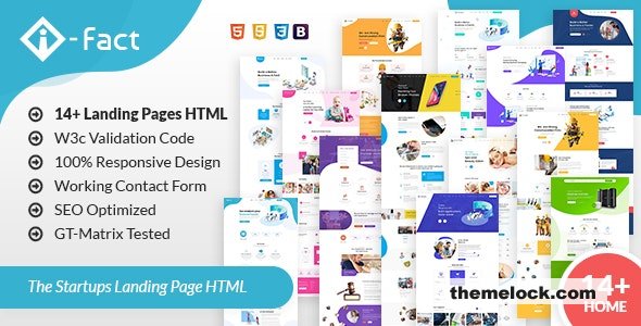 i-Fact - Landing Page HTML Template
