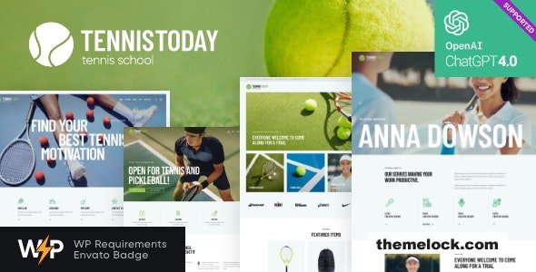 Tennis Today v2.0.0 - Sport School & Events WordPress Theme