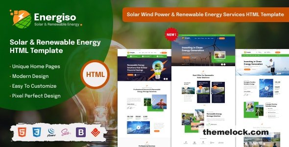 Energiso v1.3.1 - Solar & Renewable Energy WordPress Theme