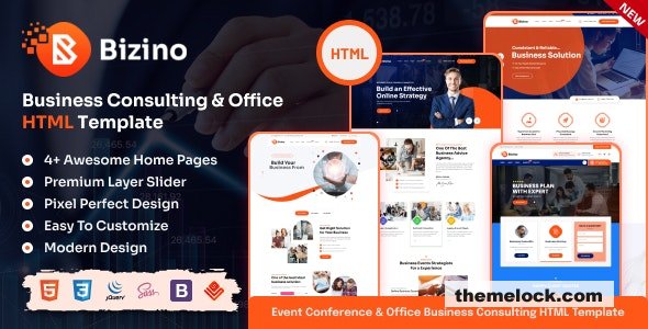 Bizino - Business Consulting, IT Service & Conference HTML Template