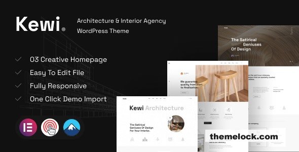 Kewi v1.0 - Architecture & Interior Agency WordPress Theme