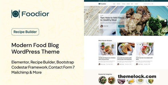 Foodior - Personal Food Blog WordPress Theme - 3 August 2023