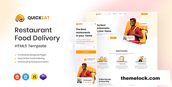 Quickeat - Food Delivery & Restaurant HTML Template