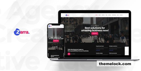 Zarra - One Page Creative Agency HTML Template