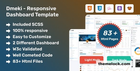 Dmeki - Responsive Admin Dashboard Template