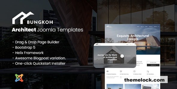 Bungkoh v1.0 - Modern Joomla Template for Architects and Interior Designers