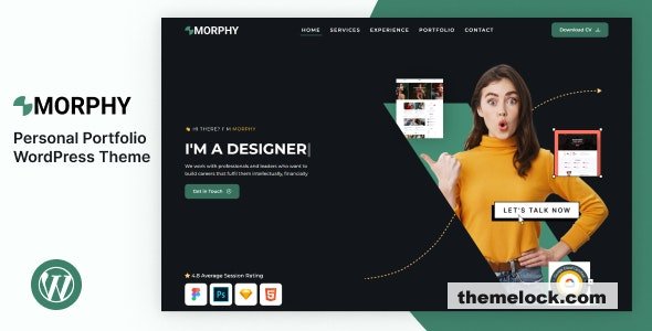 Morphy v1.0 – Personal Portfolio WordPress Theme