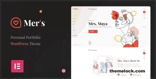 Mer's v1.0 - Personal Portfolio WordPress Theme