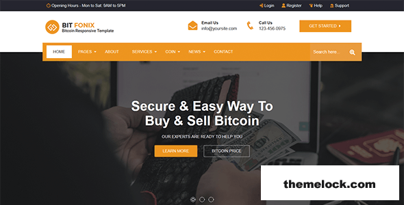 Bitfonix - ICO, Bitcoin And Cryptocurrency Responsive HTML5 Template