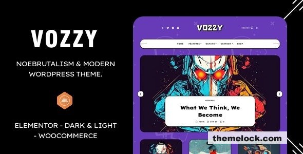 Vozzy v1.02 - Modern & Neobrutalism WordPress Theme