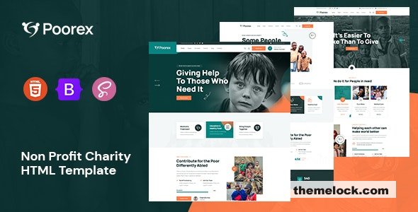 Poorex - Nonprofit Charity HTML Template