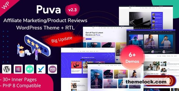 Puva v2.3 - Online Blogging & Affiliate Product Reviews WordPress Theme