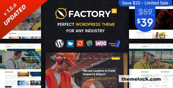 Factory Plus v1.5.7 - Industry and Construction WordPress Theme