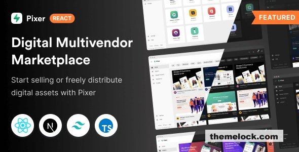 Pixer v4.1.0 - React Multivendor Digital Marketplace Template