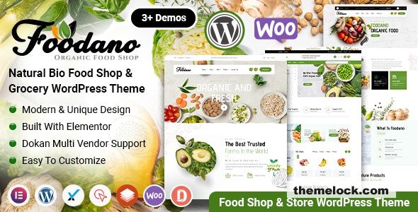 Foodano v1.0 - Natural Food Shop WordPress Theme